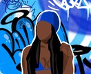 グラフィティと人を描きます ストリート好き必見！！あなたの写真を生かしたイラストに！ イメージ2