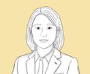 名刺・会社プロフィールに使いやすい似顔絵かきます 清楚感あるビジネス向け似顔絵を制作 イメージ1