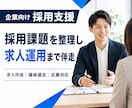 採用課題を整理し求人運用まで伴走します 求人作成・媒体選定・応募者対応まで採用業務を一括サポート イメージ1