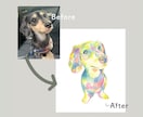 大切な愛犬・愛猫をにじいろの似顔絵で描きます 【先着3名モニター募集】愛するペットを描くにじいろアート イメージ3