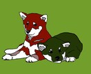 線画×カラフル　絵を作成します インクイラストで動物の線画＋カラフルな色で仕上げます。 イメージ2