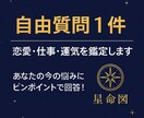 自由質問1件｜恋愛・仕事・運気を鑑定いたします あなたの現在・未来の運勢運気にピンポイントで回答いたします！ イメージ1
