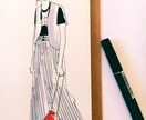 抜け感あるおしゃれなファッションイラスト描きます ＊お気に入りの写真やコーディネートをイラストにしてみませんか イメージ3