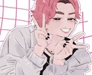 イラスト風似顔絵描きます キラキラかわいい！アニメイラスト風の似顔絵お描きします！ イメージ6