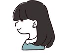 シンプルでかわいい横顔アイコンを作成致します SNSやブログなどさまざまなシーンで使用可能！ イメージ3