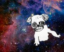 ペットのワンちゃんイラスト描きます 【犬限定】✰︎あなたのワンちゃんを宇宙に浮かばせませんか✰︎ イメージ10