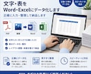 PDF、画像の文字や表をデータ化します Word,Excelへ丁寧に入力、整理して納品！ イメージ1