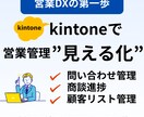 営業DX|kintone業務効率化アプリ構築します 問い合わせ・営業進捗管理の見える化に【業務管理】 イメージ1