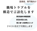 職場トラブルを言語化。第三者への説明文書作成します 説明するほどあなたが不利になっていませんか。 イメージ1