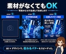 バナー作成 SNS・広告用をAI合成で作ります 写真がなくてもOK。AI合成で目を引くSNS・広告バナー イメージ3