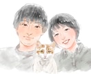 写真から優しい雰囲気の似顔絵イラスト描きます 記念日/贈り物/お祝い等大切な機会に♪ご満足いくまで調整◎ イメージ6