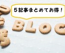 5記事でお得！オールジャンル　ブログ記事代筆します 読書好きな私がきちんと調べて書く、上質な記事を作成します イメージ1