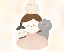 猫ちゃんと一緒に似顔絵を描きます 大切な家族との絆をカタチに残しませんか？ イメージ2