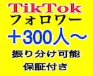TikTokフォロワー300人以上増加させます ✅複数アカウント振り分け可能/イイね/日本人再生回数も！⭕️ イメージ1