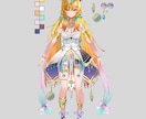 Vtuber用レイヤー分割積みイラスト作成します 三面図・配信用一枚絵・既にあるイラストのリデザインも イメージ6