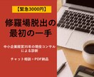 緊急3000円｜修羅場脱出の最初の一手を診断します クイック対応！経営の行き詰まりを即座に整理 イメージ1