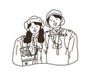 ゆるくてにこにこなやわらかい似顔絵描きます ウェルカムボードや記念日出産祝い、手作りTシャツに是非 イメージ1
