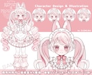 限定１点◆白+ピンク うさぎの女の子販売します ◎商用利用可能　Vtuber魂募集/配信活動/TRPGなどに イメージ1