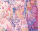 キラキラ透明でかわいいイラスト制作します 納期5日〜対応可能です。大手企業の公募採用経験アリ♪ イメージ4