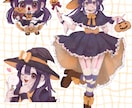 商用利用込！可愛いハロウィンイラストお描きします 選べる3つのプラン有◎立ち絵、アイコンSDの欲張りセット♡ イメージ2