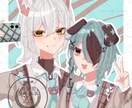 アイコンに使えるかわいいイラストを制作いたします シンプルだけどキラキラしててかわいいお目目が特徴です♡ イメージ3