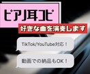 好きな曲をピアノで耳コピ演奏します TikTok・YouTube・歌ってみた用対応! イメージ1