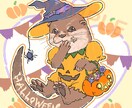 ハロウィン限定☆生き物×ハロウィンアイコン描きます 商用可!ペットやお好きな動物をハロウィンと掛け合わせます イメージ1