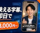 トーク動画に映える字幕を即日でつけます 無音再生でも伝わる、被写体に重ならない自然な字幕デザイン イメージ2