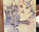色鉛筆でペットの似顔絵ポストカード制作します 色鉛筆で雰囲気のある色味の似顔絵を描きます！ イメージ6