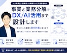 事業と業務分解でDX/AI活用まで設計します 散らかった業務を実行計画に変えます イメージ1