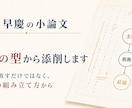 早慶の小論文を思考の型から添削します 早慶の小論文を、論理の型から立て直します イメージ1