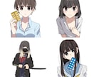 SNS・動画で使えるイラスト最短3日で納品します 最短3日でアニメ塗りイラストを納品！ イメージ3