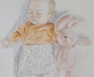 水彩絵の具と色鉛筆で1枚1枚丁寧にお描きします 記念に残る可愛い赤ちゃんの似顔絵 イメージ4