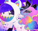 カラフルポップなMV用イラストを描きます オリジナル楽曲MVイラスト、歌ってみた動画サムネイラスト等。 イメージ7