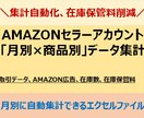AMZセラーアカウントの月別集計を自動化します 月別の取引、広告費用対効果、商品別FBA在庫保管料を自動集計 イメージ1