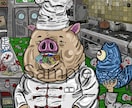 お好きな動物✖️テーマでオリジナルイラスト描きます 珍妙なイラストで注目を集めたい方必見！（完全オリジナル作成） イメージ3