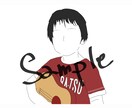線画を用いた人物のイラスト作成いたします SNSのアイコンなどにご利用ください☺︎商用利用可 イメージ3