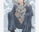 SNSのアイコンやヘッダー制作します 暖かい色味が得意です！似顔絵やかわいいわんちゃん！ イメージ3