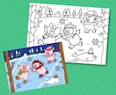 集客・脳トレ・知育になる！子ども向けぬりえ作ります 保育園や介護施設、お店、イベント用に！ポップで可愛いぬりえ！ イメージ6