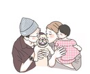 似顔絵やペットのイラストを描きます お写真をもとにイラスト作成を行います。 イメージ1