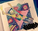 本人のアイコンやインテリアなど幅広く使用出来ます 水彩色鉛筆で描いた完全オリジナルの絵です。 イメージ2