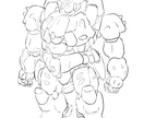 オリジナリティあふれる線画イラストを作製します 生成AIにはない温かみと個性あふれるイラストをあなたに♡ イメージ3