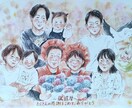 手描きの温かい似顔絵を水彩でお描きします 還暦祝いや米寿祝い、ウェディングにおすすめです(A4サイズ) イメージ5