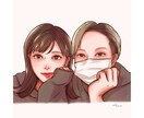 ホワイトデーのギフトに♪思い出に残る似顔絵描きます 印刷も対応します！記念日・お誕生日・イベントのプレゼントに。 イメージ2