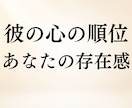 あの人の心の中であなたが占める位置を霊視します 彼の心の順位◆あなたの存在・優先度・今の距離感を読み解きます イメージ1