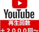 YouTubeの再生数＋2000回増加させます 【再生回数＋2000回増加▶︎2000円】 イメージ1