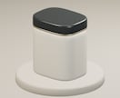 化粧品容器の3DCG画像と動画を制作します 容器の外観を、静止画2枚と6秒動画に イメージ1