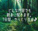 どんなお話でも聞きます お話してスッキリしませんか？7日間やりとり自由です！ イメージ1