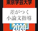 東京学芸大学＜小論文対策＞添削します 学芸大学の小論文試験に特化した添削プラン（前期試験用） イメージ3