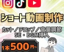 ジャンル問わずショート動画編集します 初めての方でもお求めやすい価格で編集いたします！ イメージ1